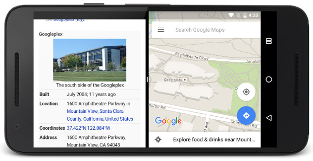 google android n mobile operating system split screen