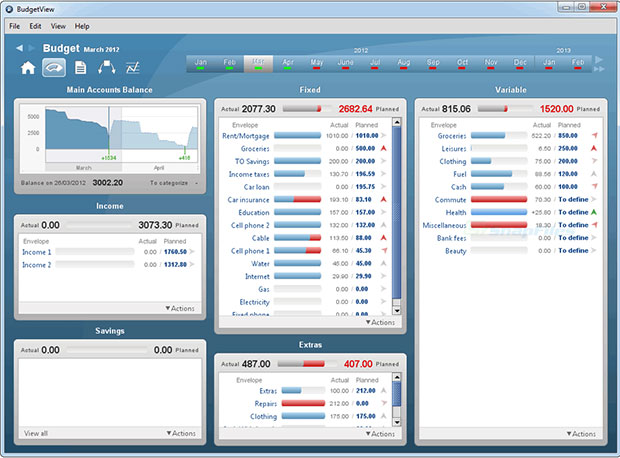 BudgetView app screenshot