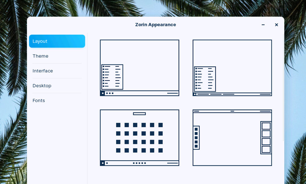 Zorin Appearance tool