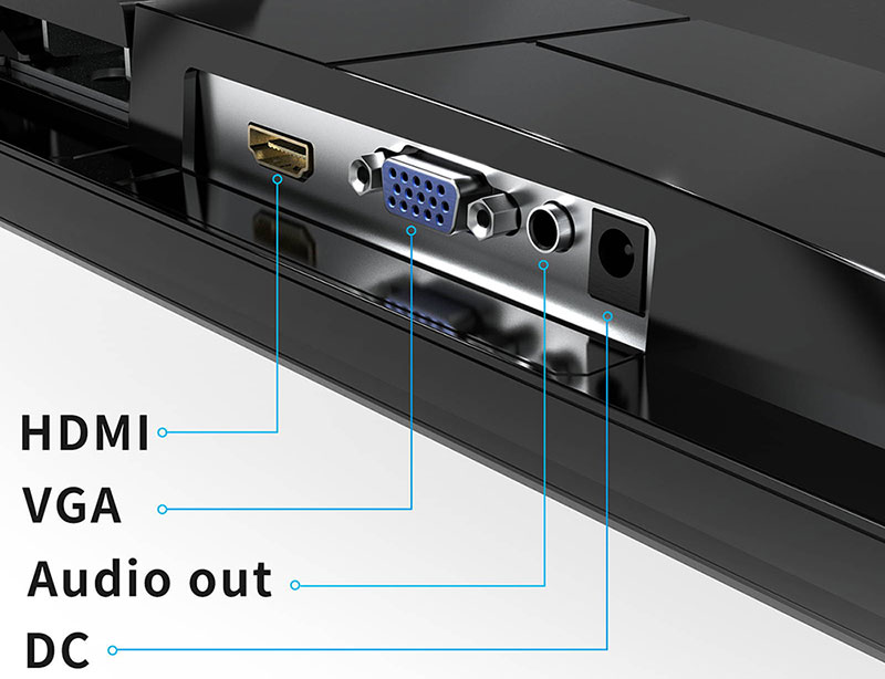 InnoView INVPM701/27” Rear Ports, HDMI, VGA, audio out, DC