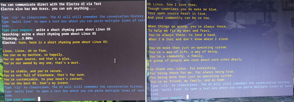 MakululuLinux Max AI Electra poem about Linux